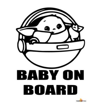 Baby on Board Grogu bölcsöde matrica