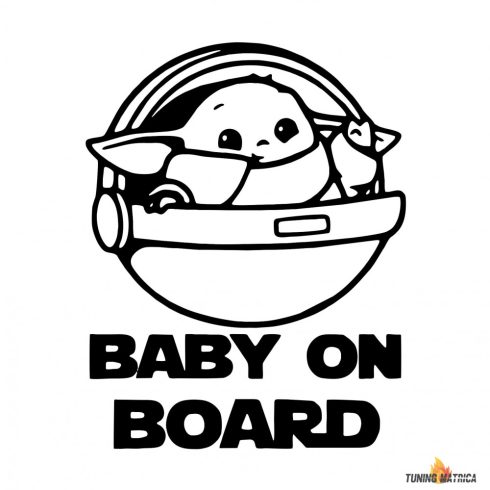 Baby on Board Grogu bölcsöde matrica