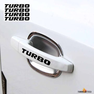 Turbo felirat autókilincs matrica (4 db)