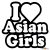 I Love Asian Girls tuning matrica