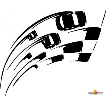 Versenyzászló autómatrica