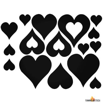 Szívecske matricaszett